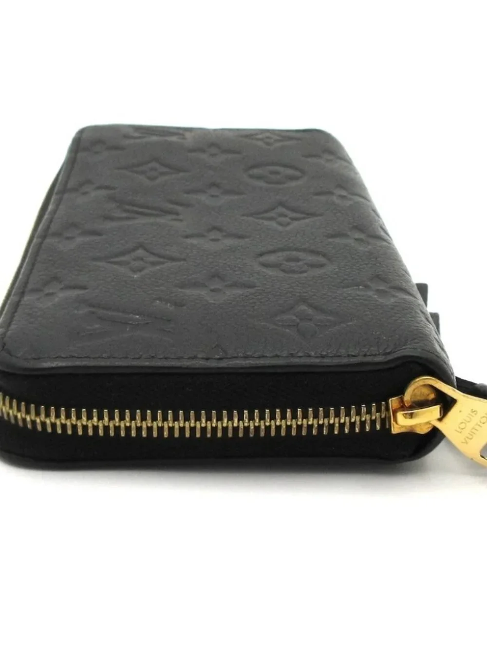 LOUIS VUITTON Zippy Wallet Noir Monogram Empreinte Long Wallet
